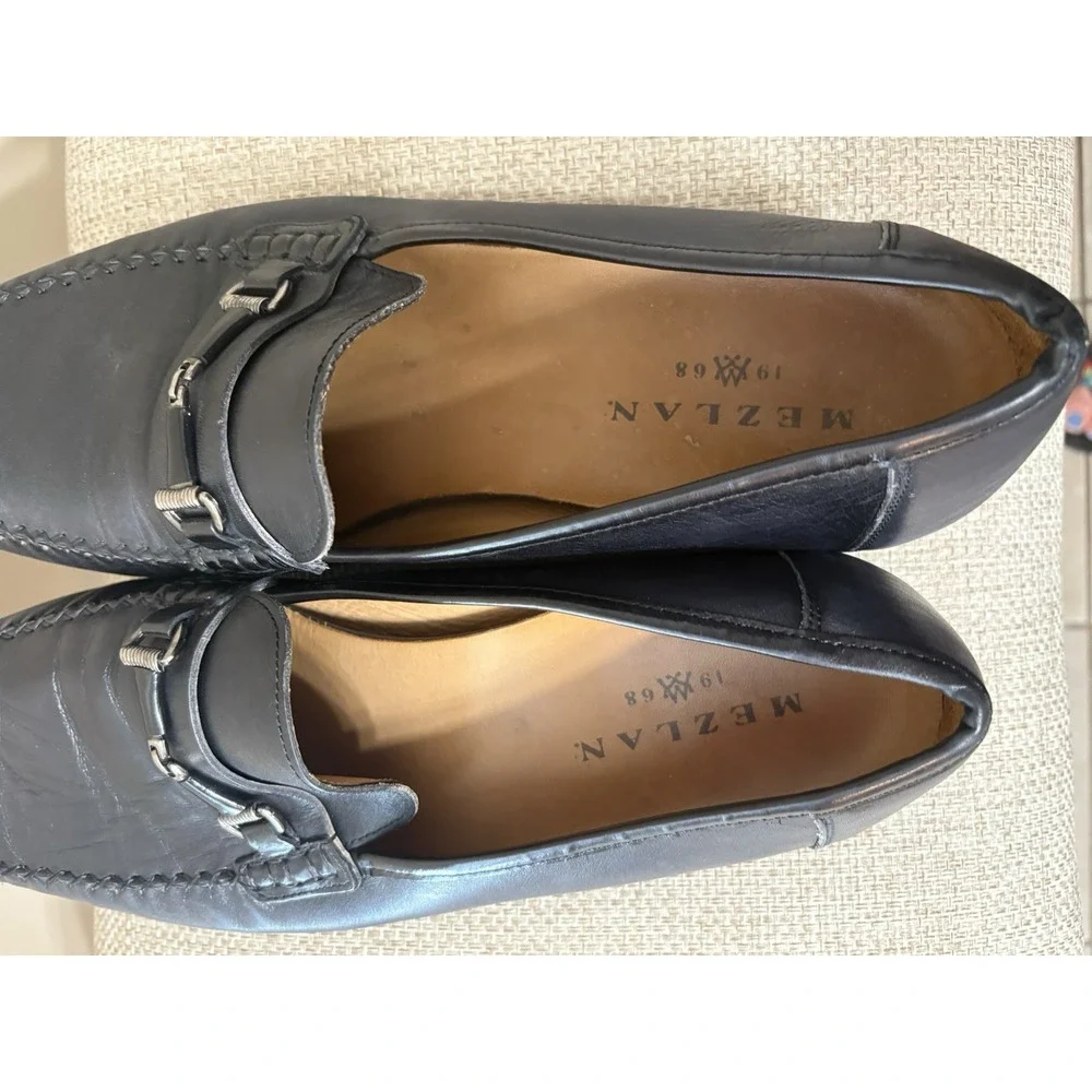 Mezlan Shoes Men 12M Ghedini Genuine Calfskin‎ Loafer Slip-On Shoes Black